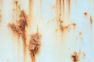 Paslanmış eski boyanmış metal dokusu..