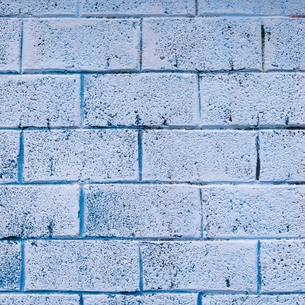 Bakgrund konsistens av en gammal blå tegelvägg — Stockfoto