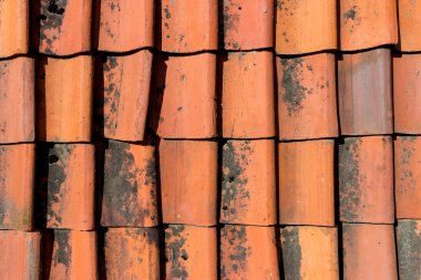 Arka plan için eski kiremit çatı