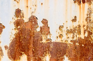 Paslanmış eski boyanmış metal dokusu..