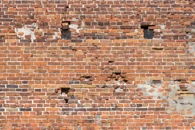 Eski tuğla duvar deseninin arkaplanı.