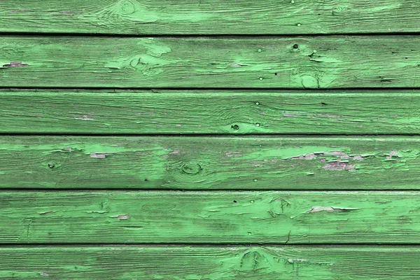 A velha textura de madeira verde com padrões naturais — Fotografia de Stock