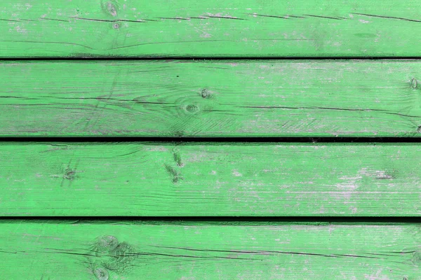 A velha textura de madeira verde com padrões naturais — Fotografia de Stock