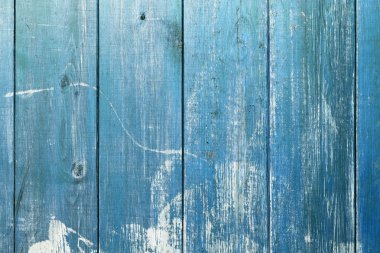 Doğal desenli eski mavi ahşap doku.