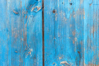 Doğal desenli eski mavi ahşap doku.