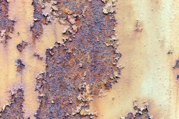 Old Painted Metal Texture Traces Rust Cracks — Stock Photo, Image