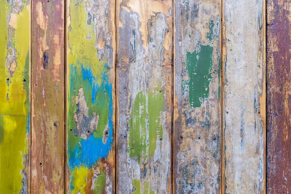 カラフルな塗装木製の壁 テクスチャや背景 — ストック写真