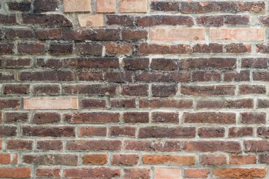 Kırmızı tuğla duvar deseninin arkaplanı.