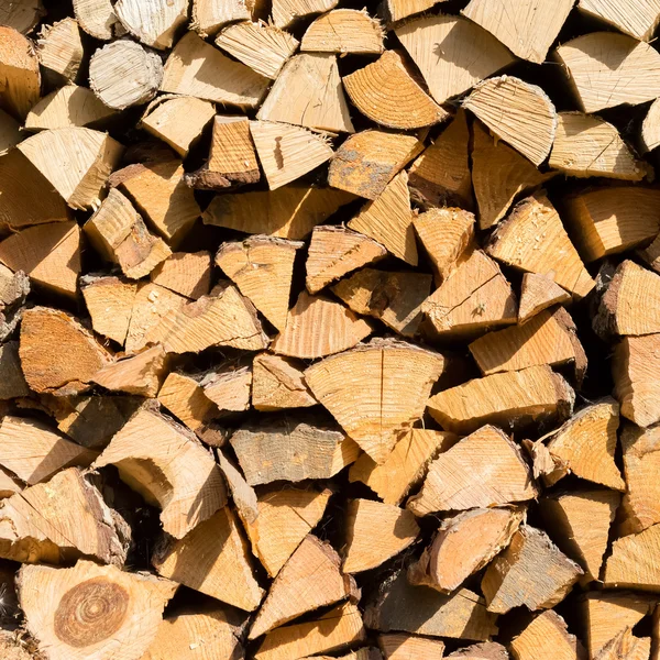 Montón de troncos de madera listo para el invierno —  Fotos de Stock