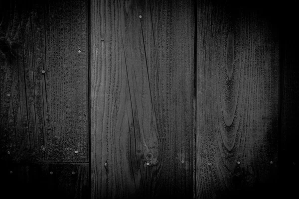 Old black painted wood wall - texture or background — Stock Photo, Image