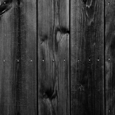 Eski siyah ahşap duvar - doku veya arkaplan