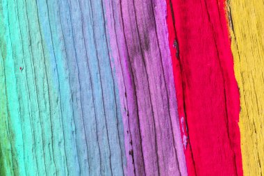 Renkli boyanmış ahşap duvar - doku veya arkaplan