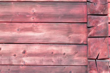 Doğal desenli eski kırmızı ahşap doku.