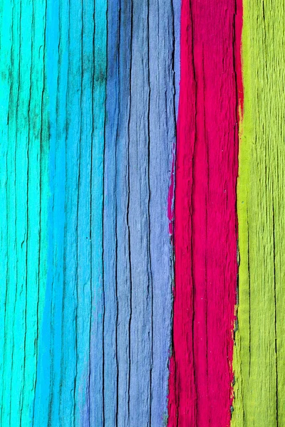 Mur en bois peint coloré - texture ou fond — Photo