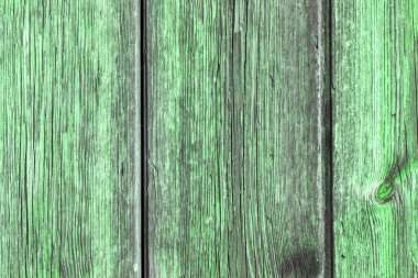 Doğal desenli eski yeşil ahşap doku.