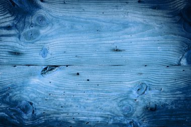 Doğal desenli eski mavi ahşap doku.