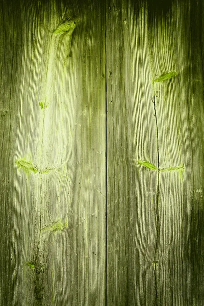 A velha textura de madeira verde com padrões naturais — Fotografia de Stock