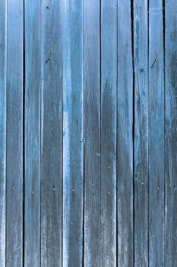 Doğal desenli eski mavi ahşap doku.