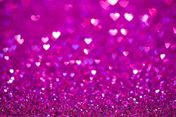 Heart bokeh background. Valentines day texture. — Stock Photo, Image