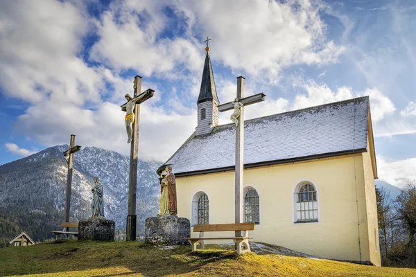 Kapel in de Beierse Alpen — Stockfoto