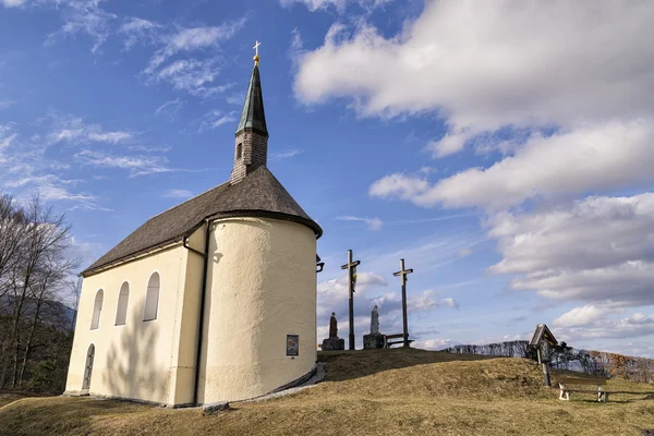 教堂在巴伐利亚阿尔卑斯山 — 图库照片