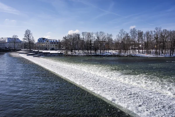 Karolinenwehr Landsberg Lech under vintern — Stockfoto