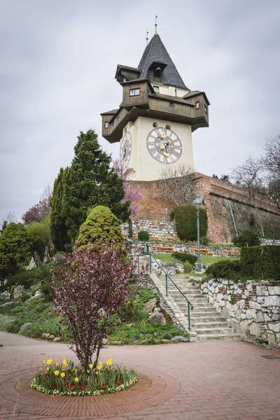 Reloj Torre Graz Austria — Foto de Stock