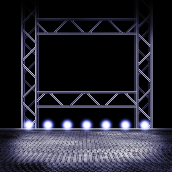 Leere Bühne mit Lichtern — Stockfoto