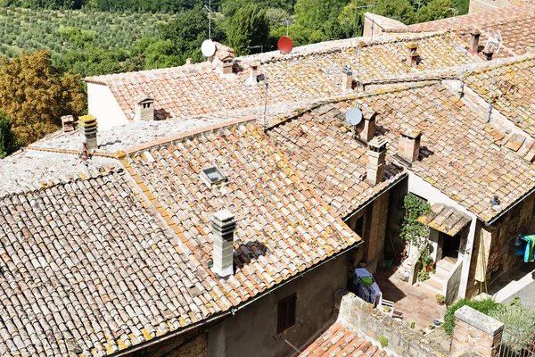 Střechy Montepulciano — Stock fotografie