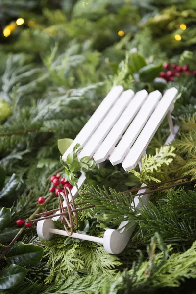 Decoración diapositiva mercado de Navidad — Foto de Stock