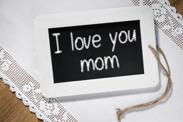 Slate blackboard love mom — Stock Photo, Image