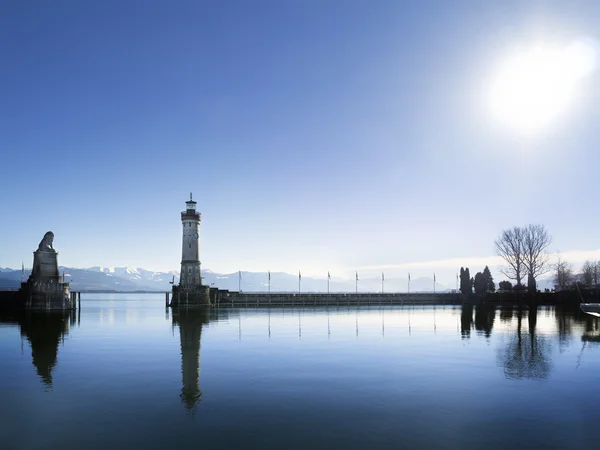 Poort Lindau achtergrondverlichting — Stockfoto