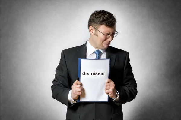 Frustrated fired business man — Stock Photo, Image