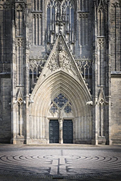 Entrance cathedral Magedburg — Stock Photo, Image