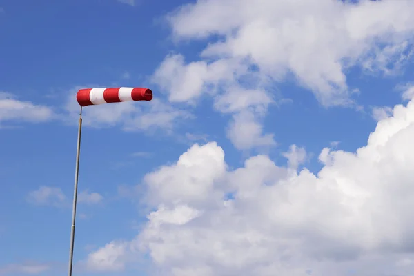 Red white wind vane — Stock Photo, Image