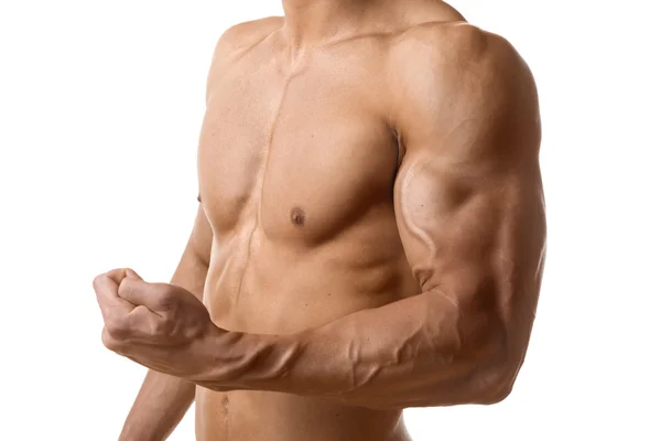 Biceps muskeln av ung man — Stockfoto