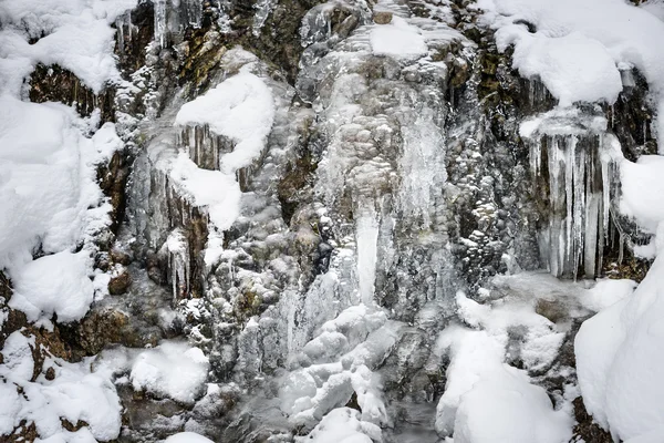 Waterfall with snow Bavaria — Stock Photo, Image