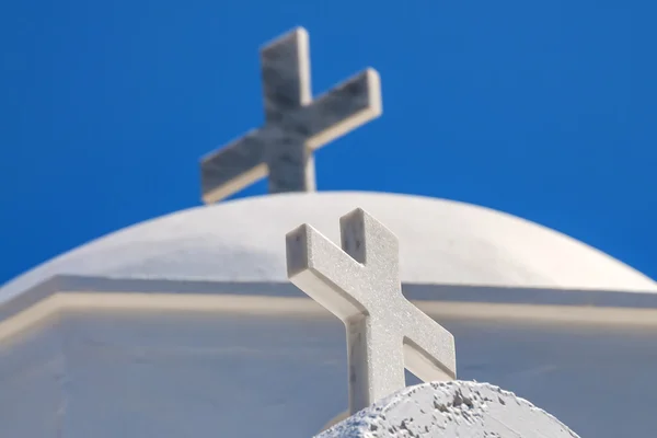 Kreuz auf Santorini — Stockfoto