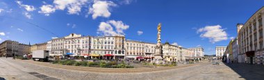 Panorama main square Linz clipart