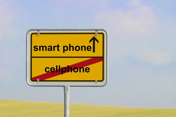 Skriv mobiltelefon smart telefon — Stockfoto