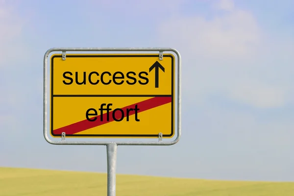 Znak wysiłku sukces — Zdjęcie stockowe