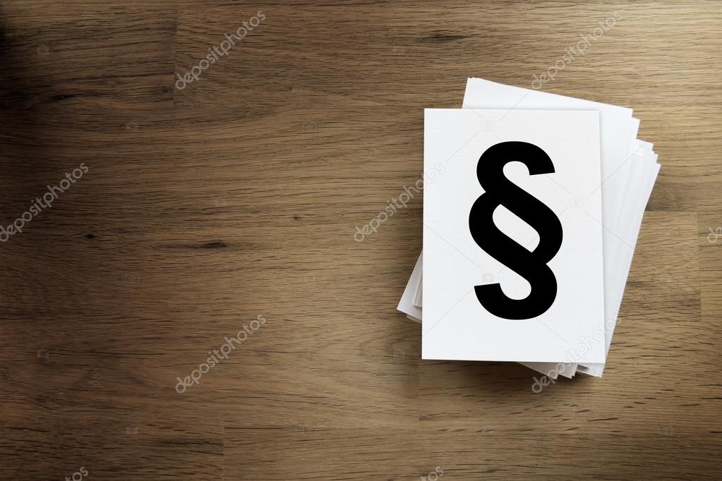 papier kaart met paragraaf teken — stockfoto © w20er #80200750