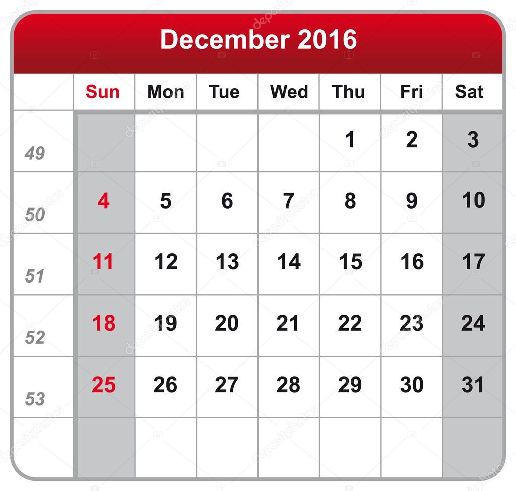 Calendario diciembre 2016 rosa para imprimir Calendario diciembre 2016 rosa para imprimir