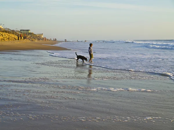 Sandy beach Atlantic coast Fransa Lacanau-Okyanusu yakın Tarih