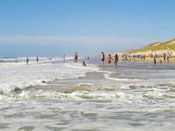 Sandstrand Frankrikes Atlantiska Kust Nära Lacanau Ocean — Stockfoto