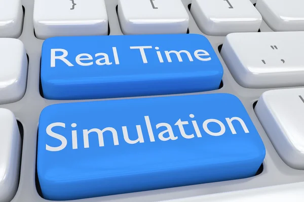 Conceito de simulação em tempo real — Fotografia de Stock