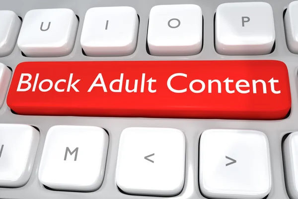 Bloquear concepto de contenido adulto — Foto de Stock