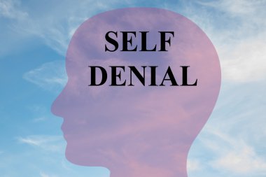 Self Denial concept clipart