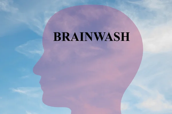 Illustrazione di concetto di lavaggio del cervello — Foto Stock