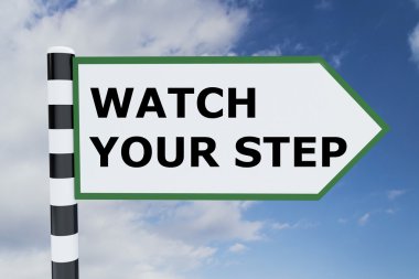 Watch Your Step concept clipart